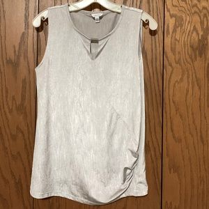 Calvin Klein sleek silver sleeveless top